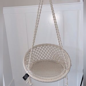 New macrame hanging chair